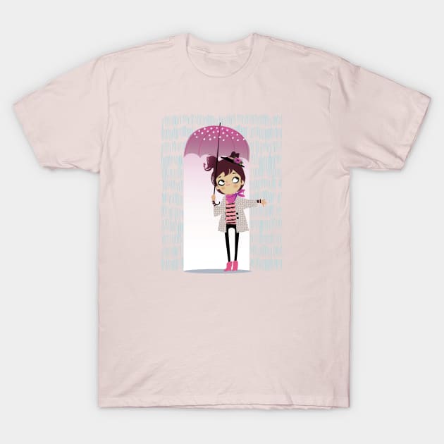 Rain Girl T-Shirt by EveFarb